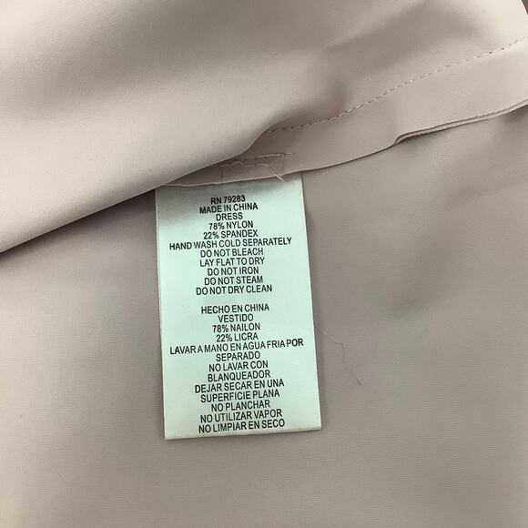 Alex Evenings Womens 10 Blush Cocktail Dress V Neck Ruched Embellished OS15-7 - Picture 8 of 10